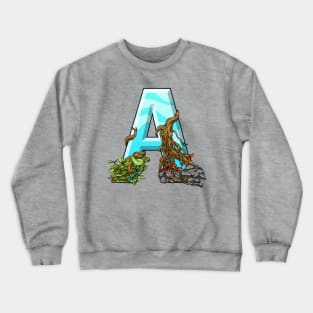 Aquascape in Letter A Crewneck Sweatshirt